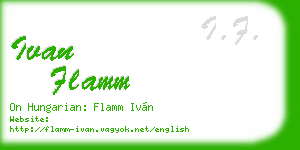 ivan flamm business card