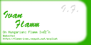 ivan flamm business card